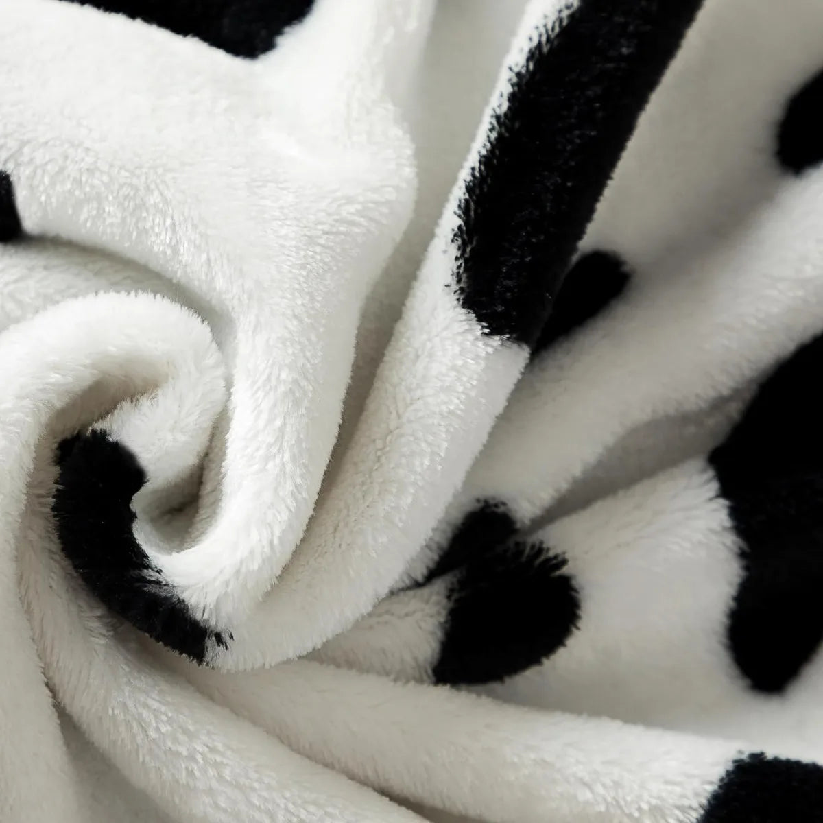 Cow Print Fuzzy Throw Blanket