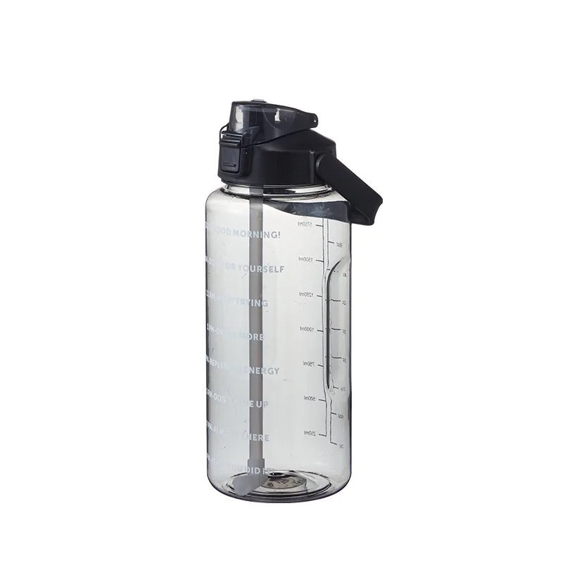 2000ml sports bottle men and women w/straw